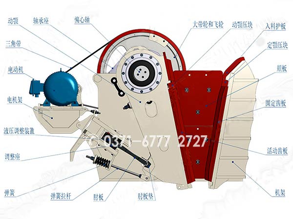 環保節能顎式破碎機結構圖