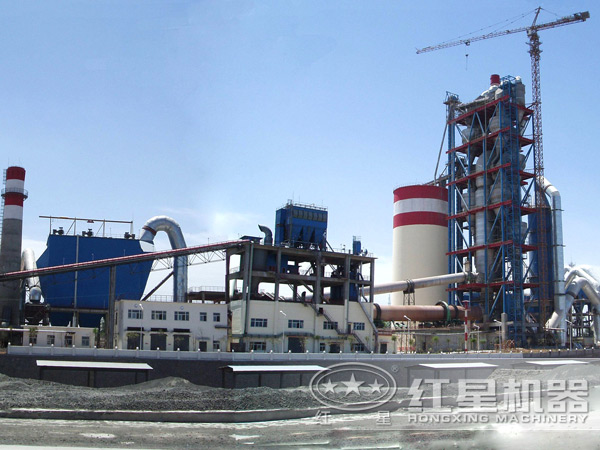 水泥生產線投產現場