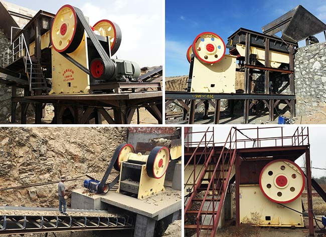 顎式破碎機現(xiàn)場