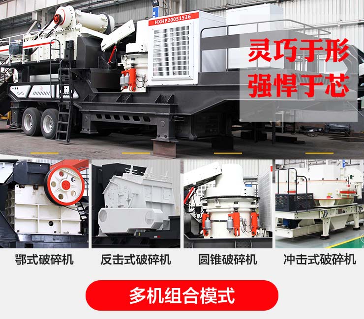 多種不同組合的移動破碎機都可以配備篩分系統 多種不同組合的移動破碎機都可以配備篩分系統