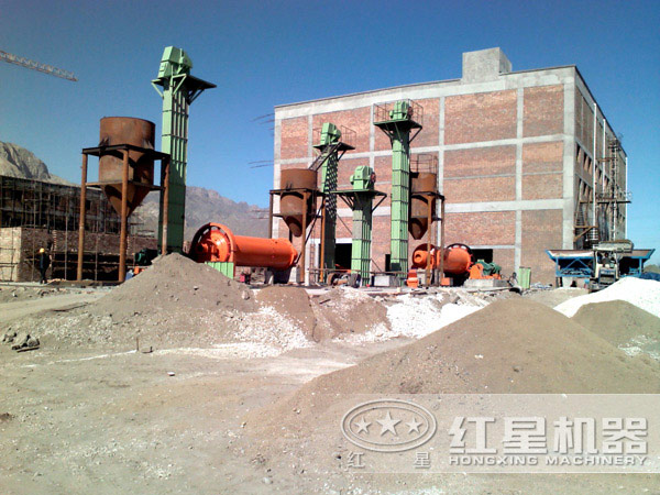 砂石烘干現(xiàn)場