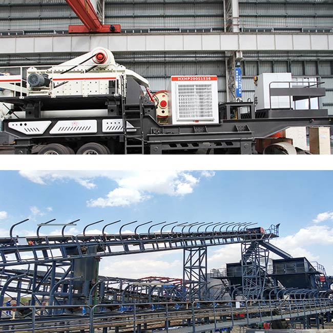 移動石子破碎生產線&固定石子破碎生產線