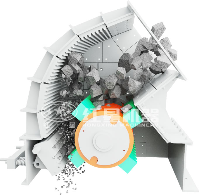 重錘式破碎機(jī)工作原理圖展示