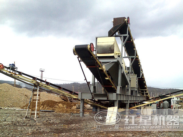 移動制砂機現場