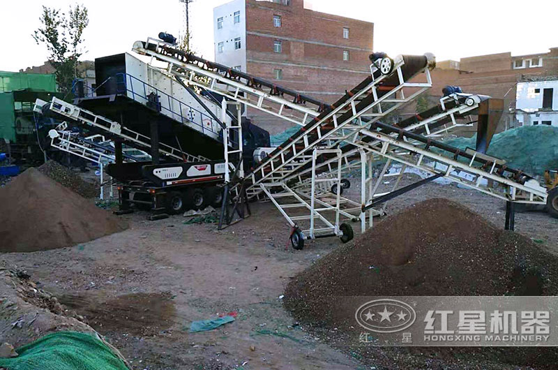 流動磕石頭機兩臺搭配干活不累