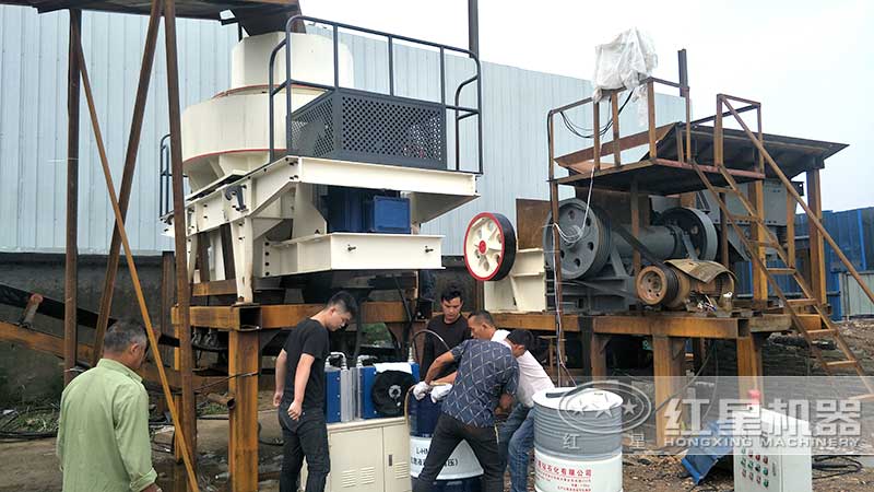 方案二制沙生產線現場 方案二制沙生產線現場