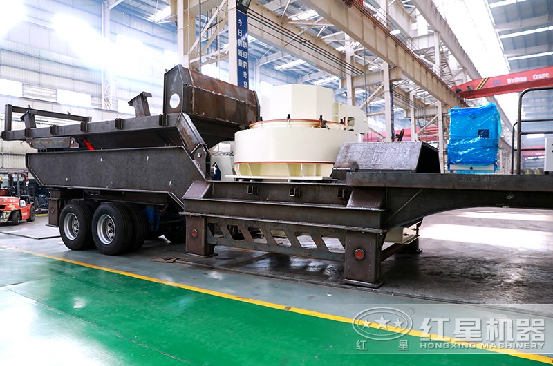 VSI制砂機與移動破組合生產車間