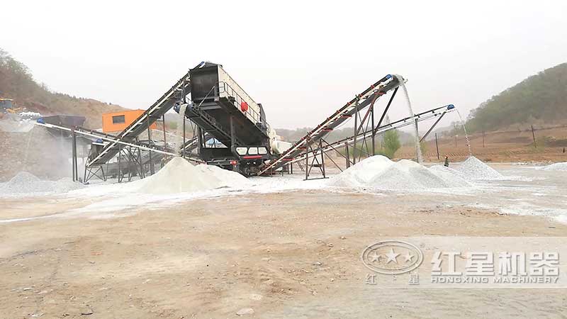 移動式砂石骨料生產線現場